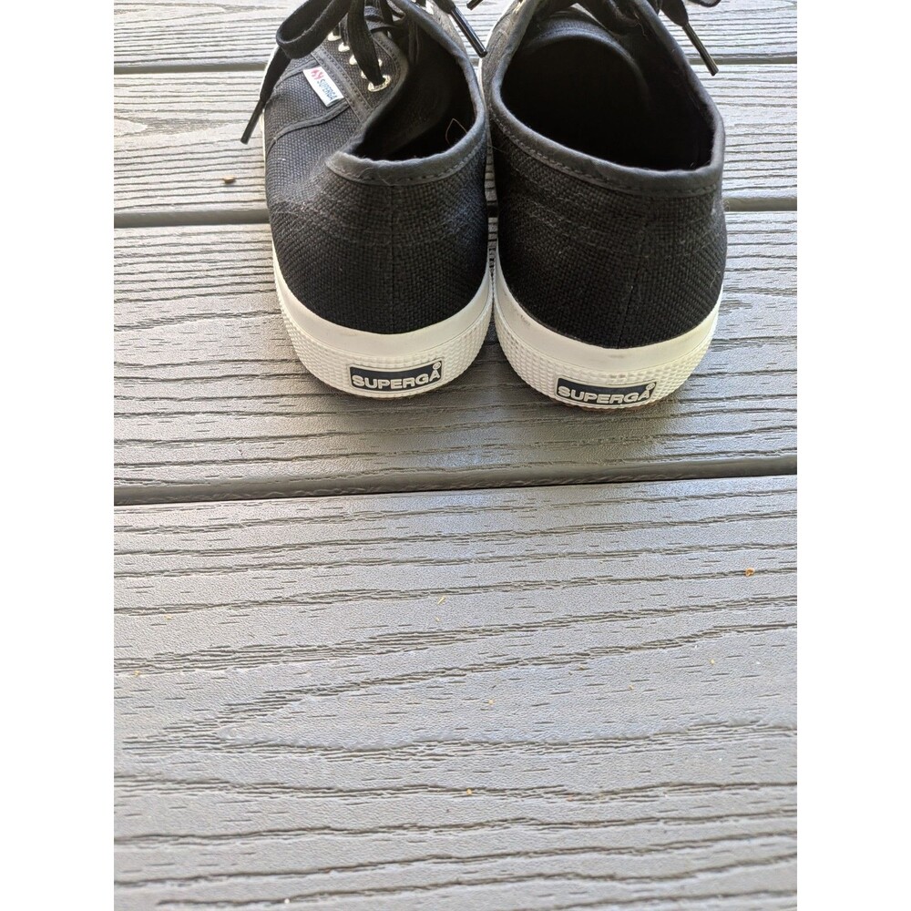 Superga 2750 Cotu Classic Black Canvas Sneakers Women’s Size 8.5 New Without Box - Picture 2 of 7